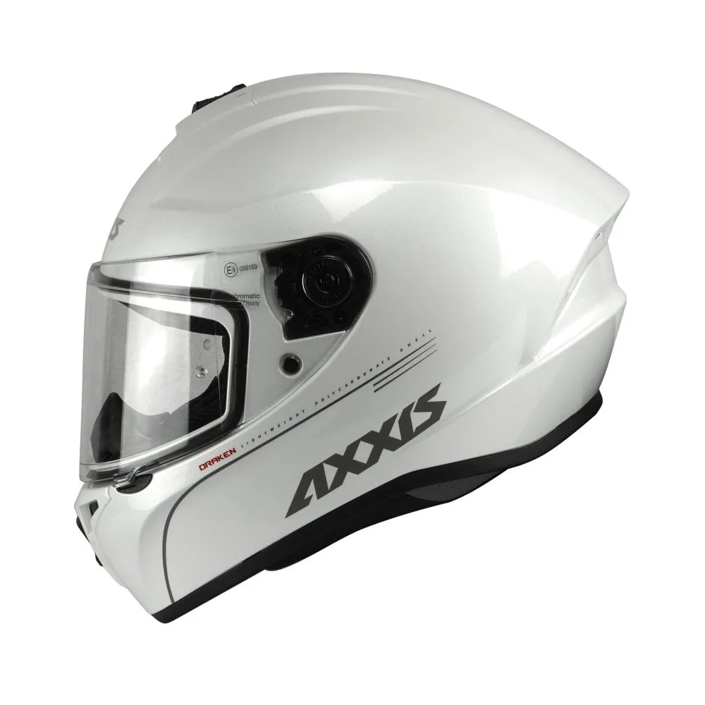 Axxis Draken Plain Helmet - Pearl White