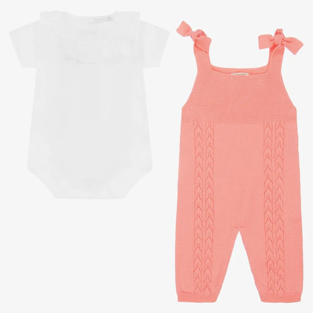 Baby Girls Pink Romper Set
