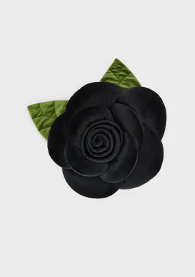 Back To Black Rose Pillow-