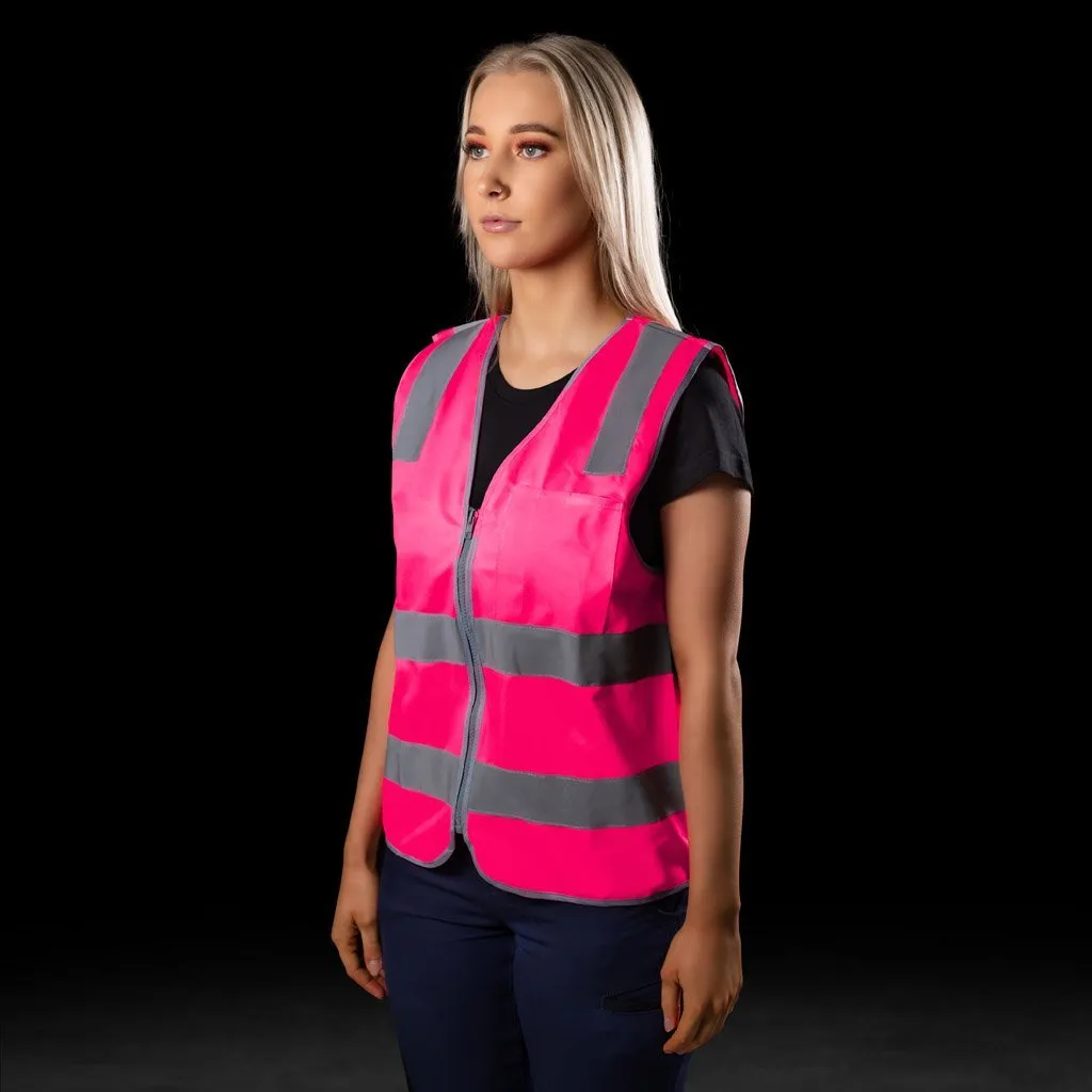 BAD HI-VIS DAY/NIGHT ZIP SAFETY VEST