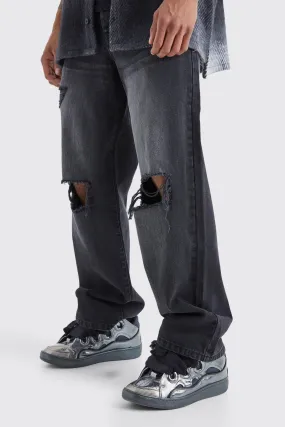 Baggy Rigid Distressed Jeans