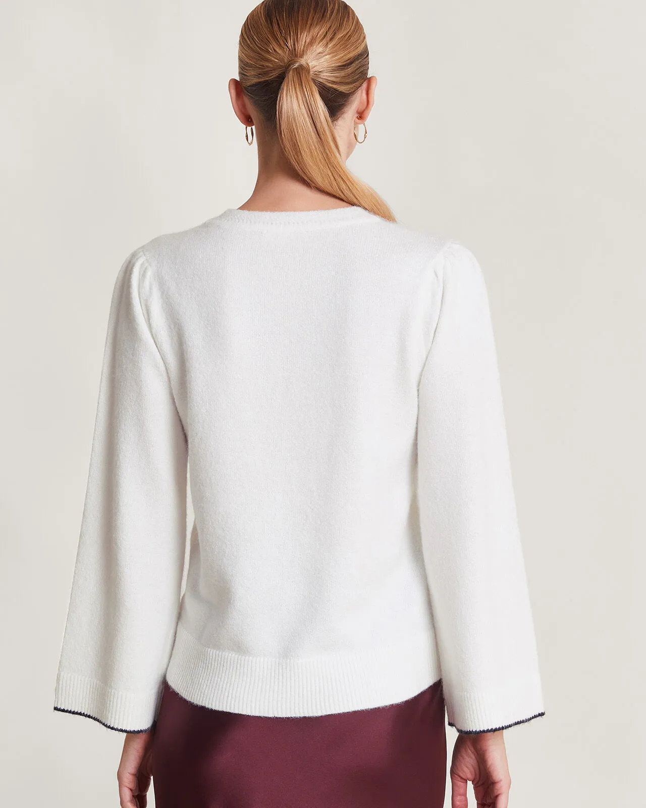 Bailey Bow Jumper Ivory