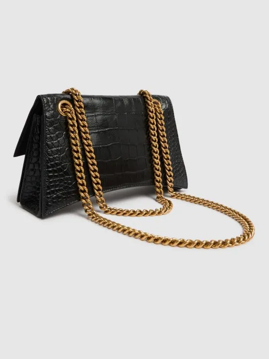 Balenciaga   Small Crush chain embossed leather bag 