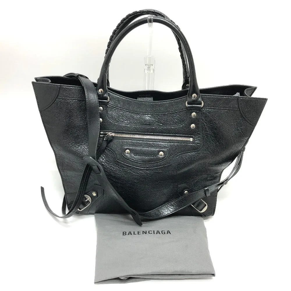 BALENCIAGA Tote Bag 702499 leather black Neo classic mens