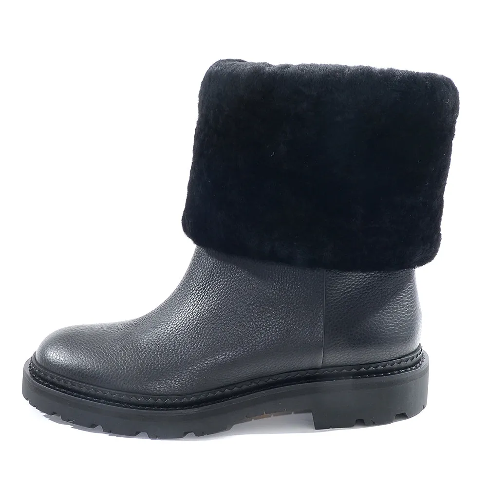 Bally Womens Boots with Fur Accessory in Black