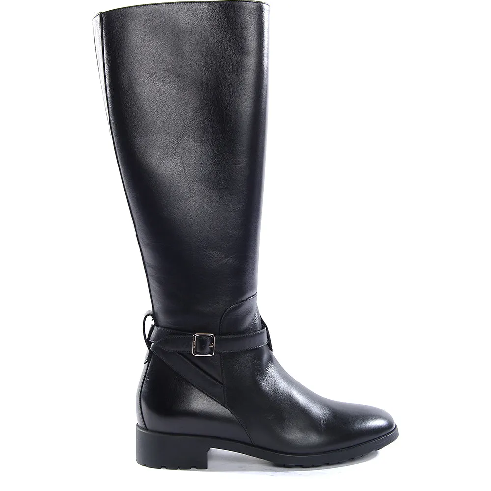 Bally Womens Knee High Boots in Black