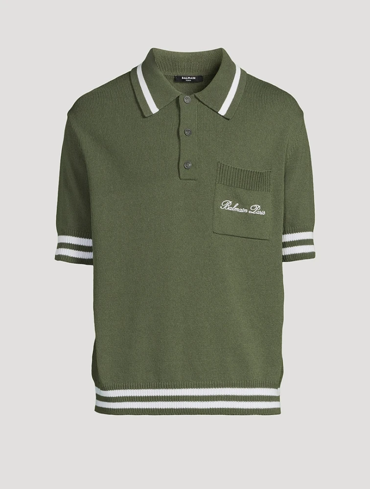 BALMAIN Cotton-Blend Polo Shirt