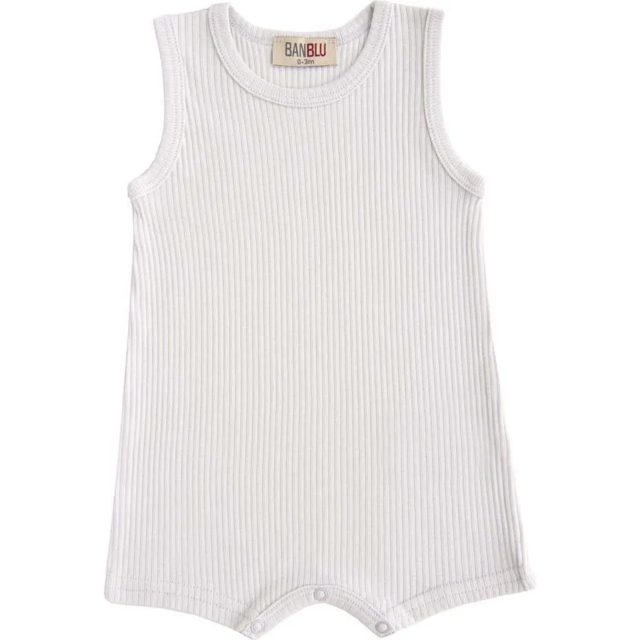 BANBLU Fog Sleeveless Modal Romper, Grey