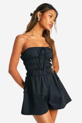 Bandeau Shirred Bodice Romper