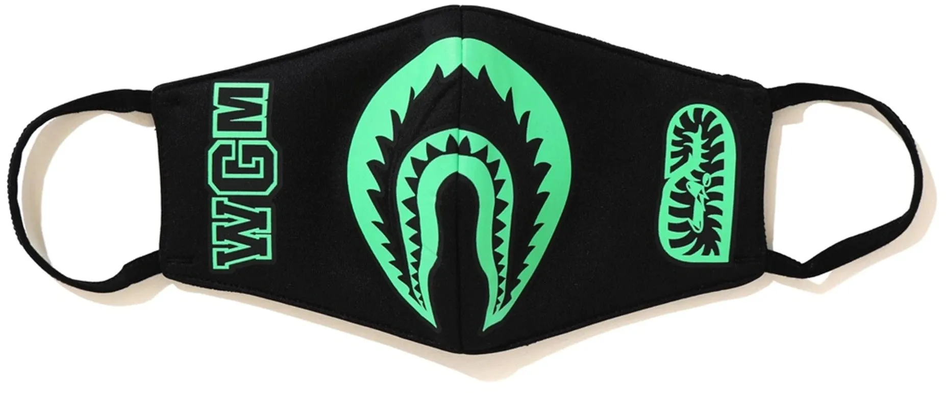 BAPE Glow In The Dark Shark Mask Black