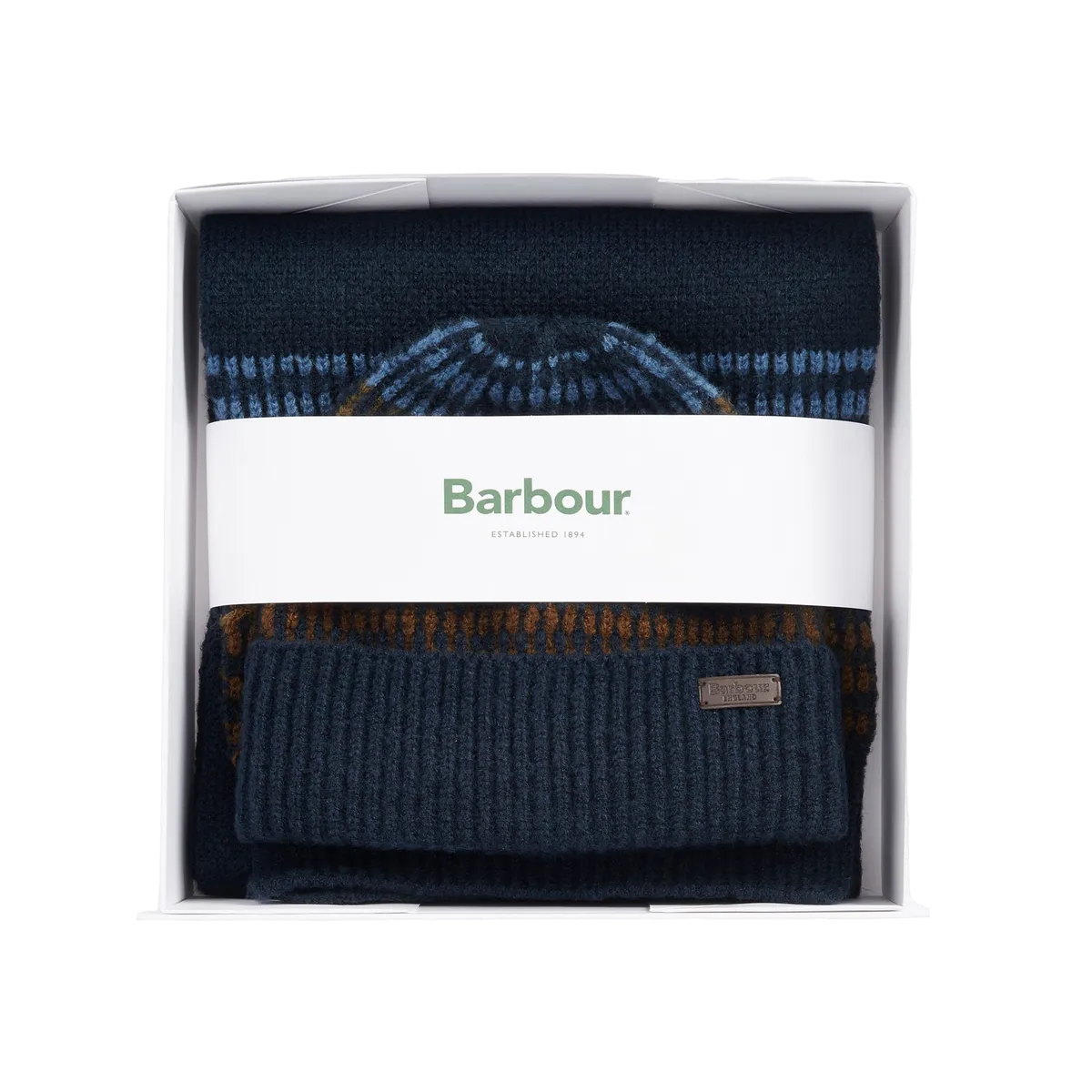 Barbour Branton Beanie & Scarf Gift Set