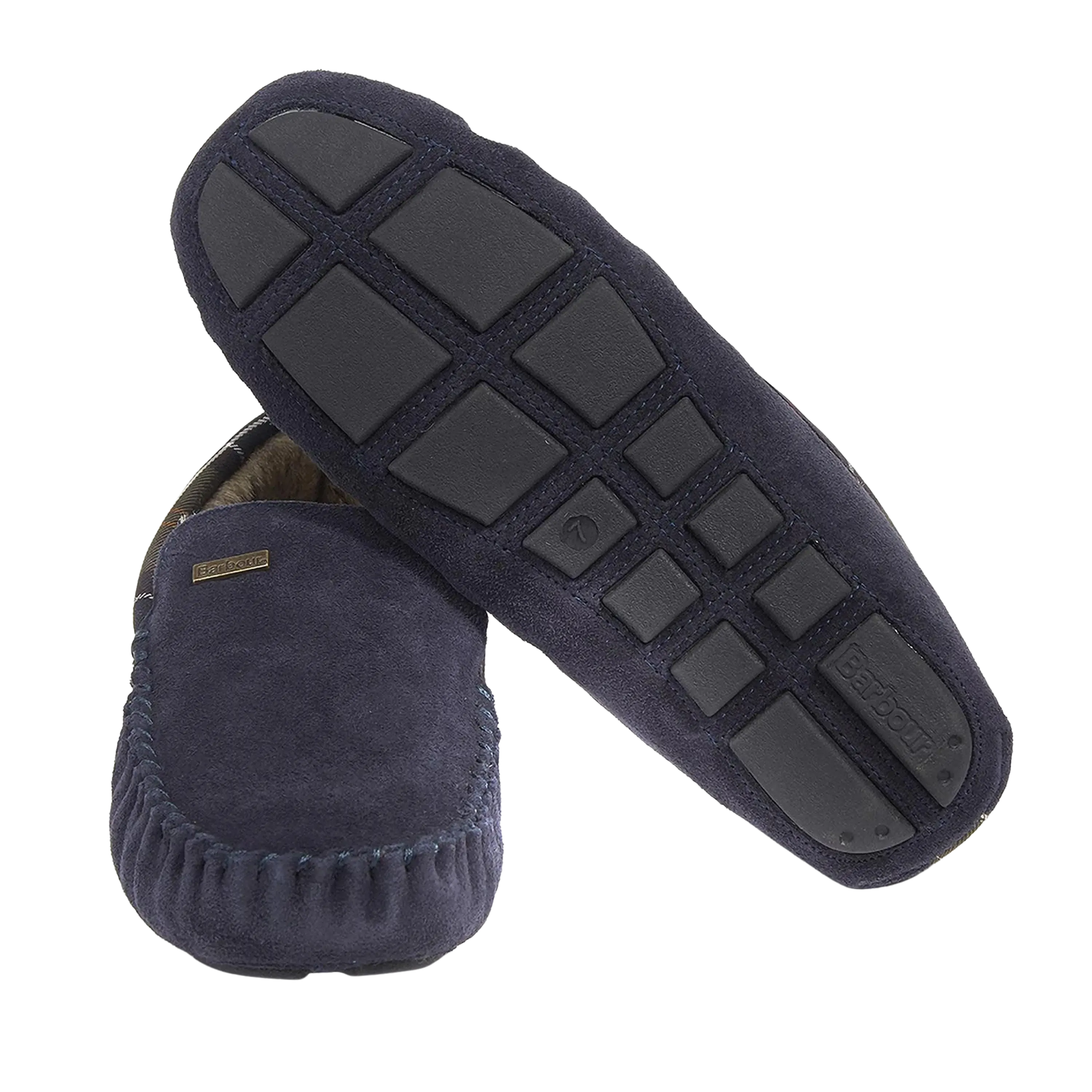 Barbour Monty Slippers in Navy