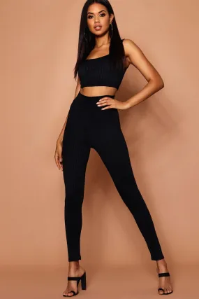 Basic Jumbo Ribbed High Waisted Leggings