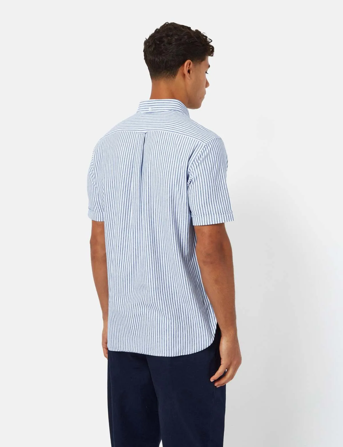 B.D Pullover Short Sleeve Shirt - Candy Stripe Blue