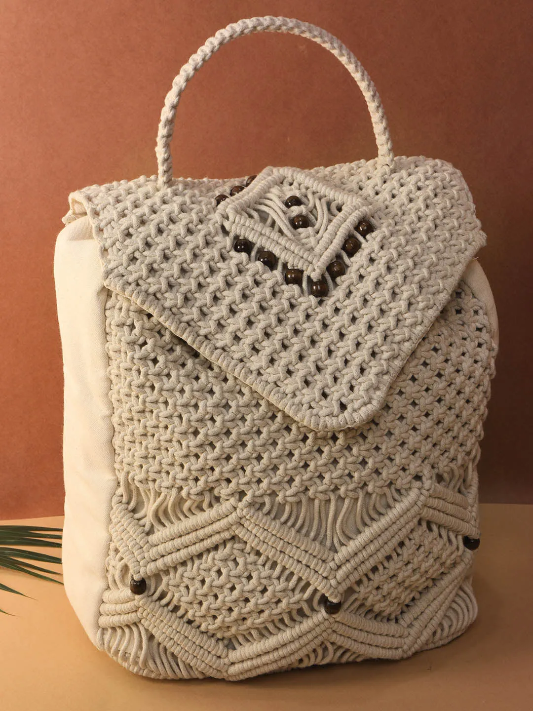 Beaded Crochet Backpack