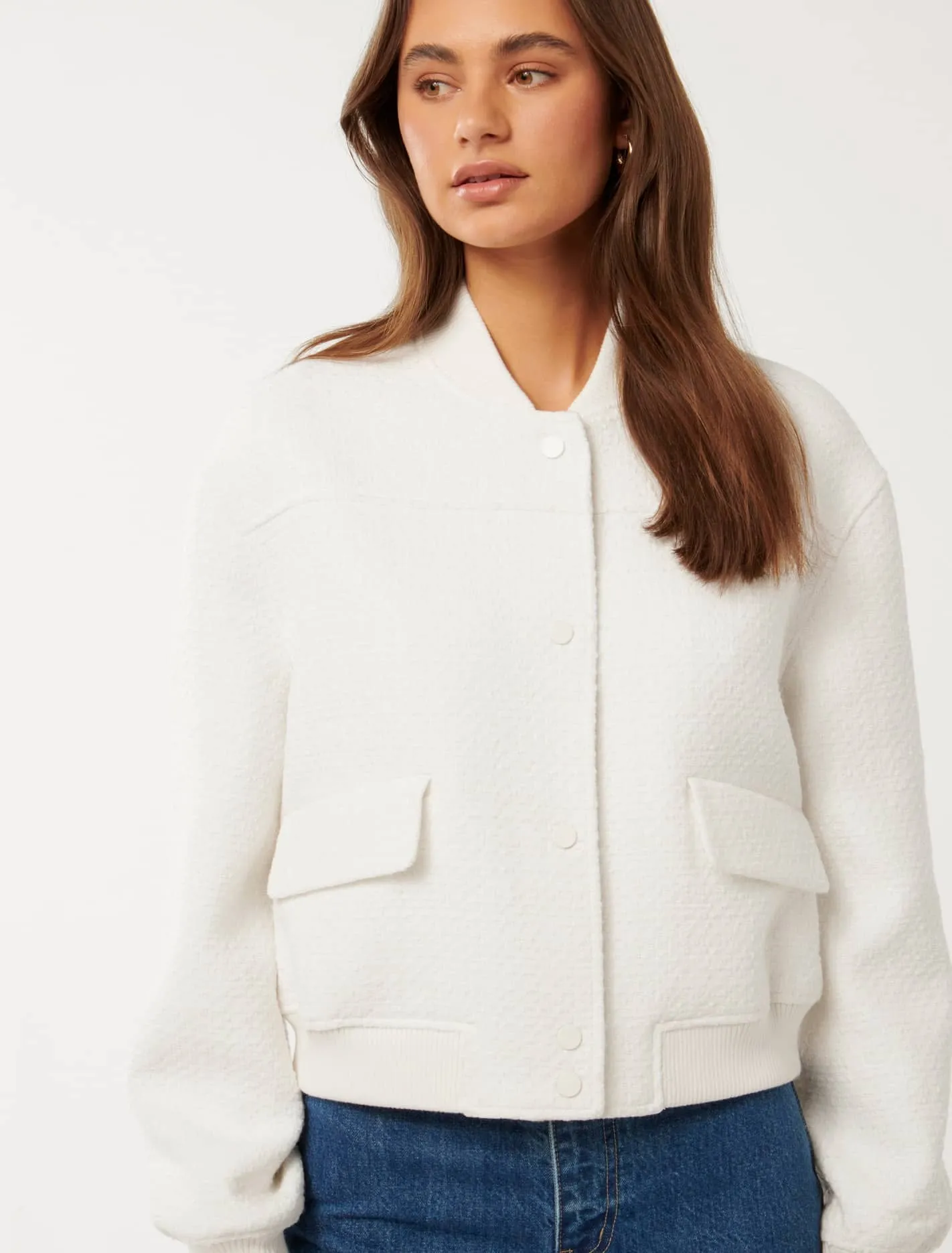 Becks Bouclé Bomber Jacket