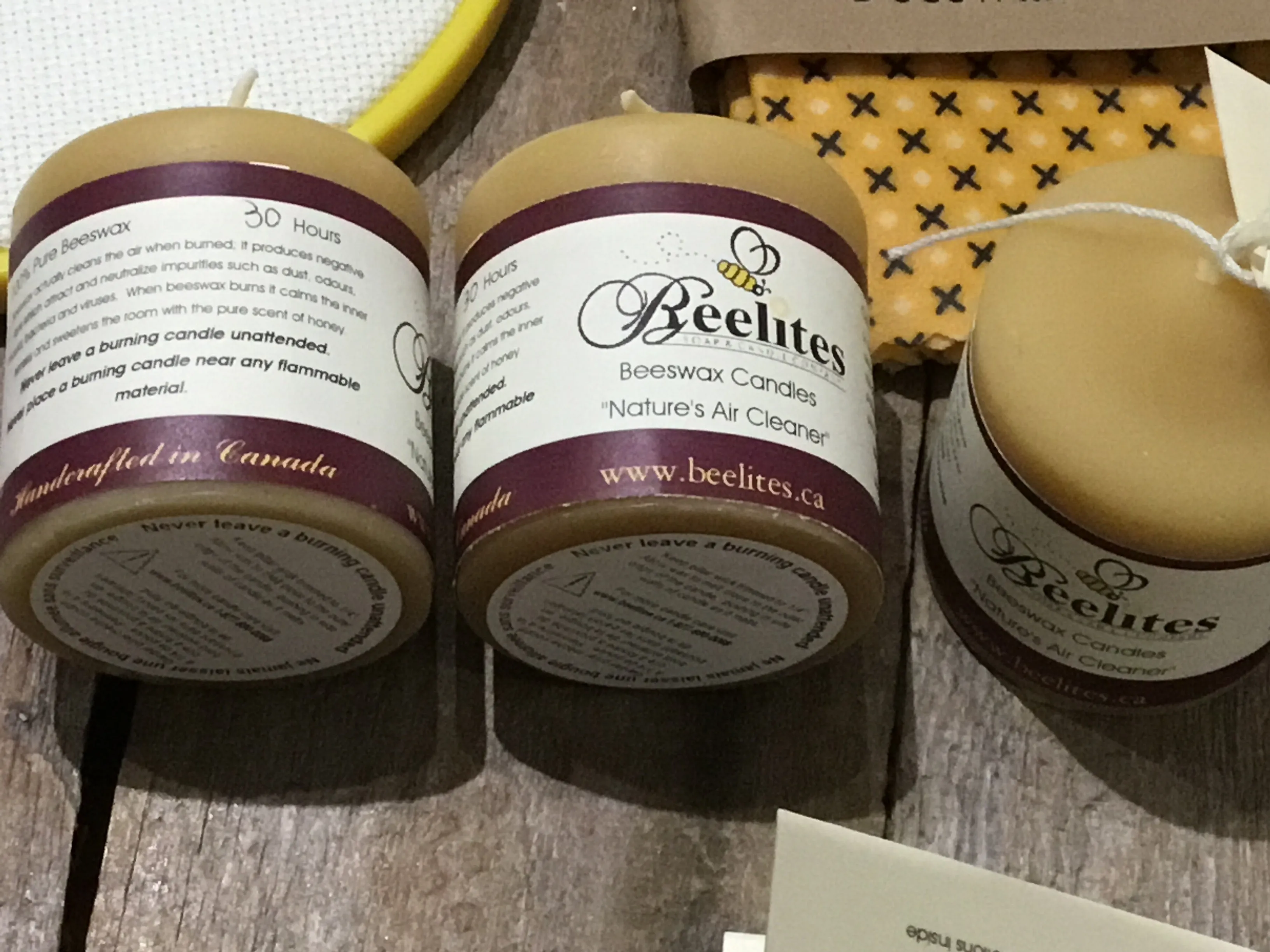 Beeswax Candles 100% Natural Assorted EA