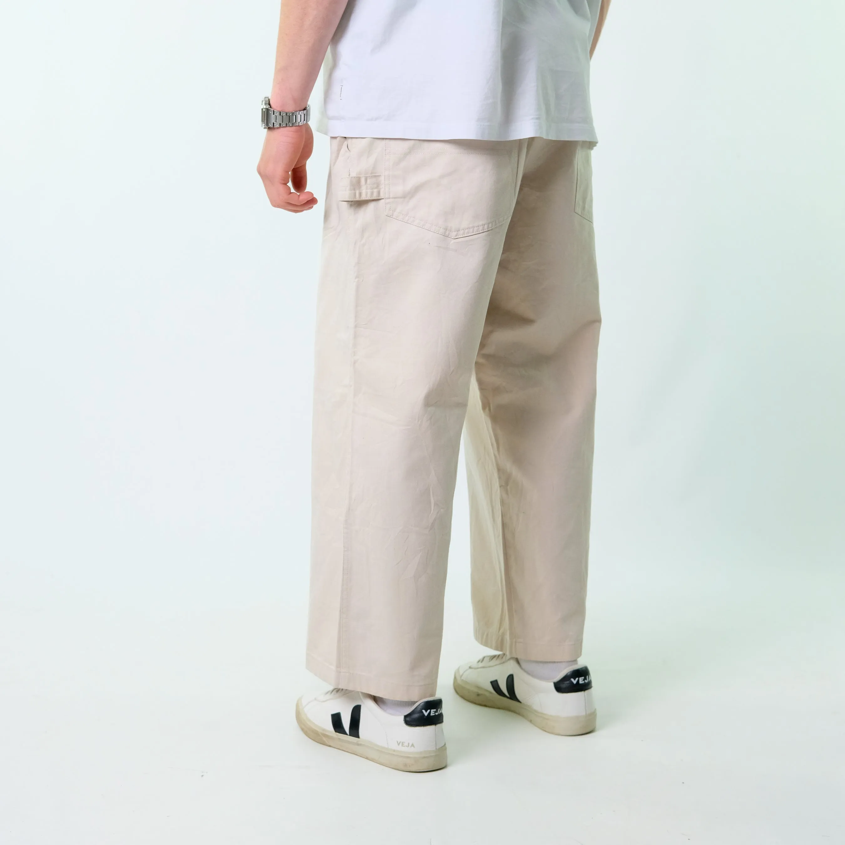 Beige 90s Guess Woven Cargo Pants Baggy Pants (36x30)