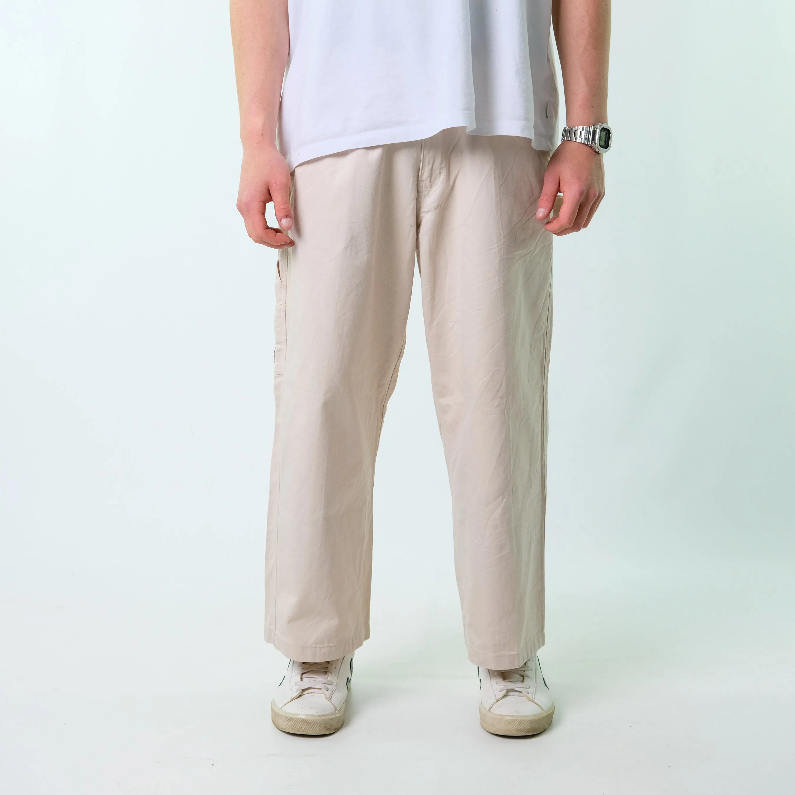 Beige 90s Guess Woven Cargo Pants Baggy Pants (36x30)