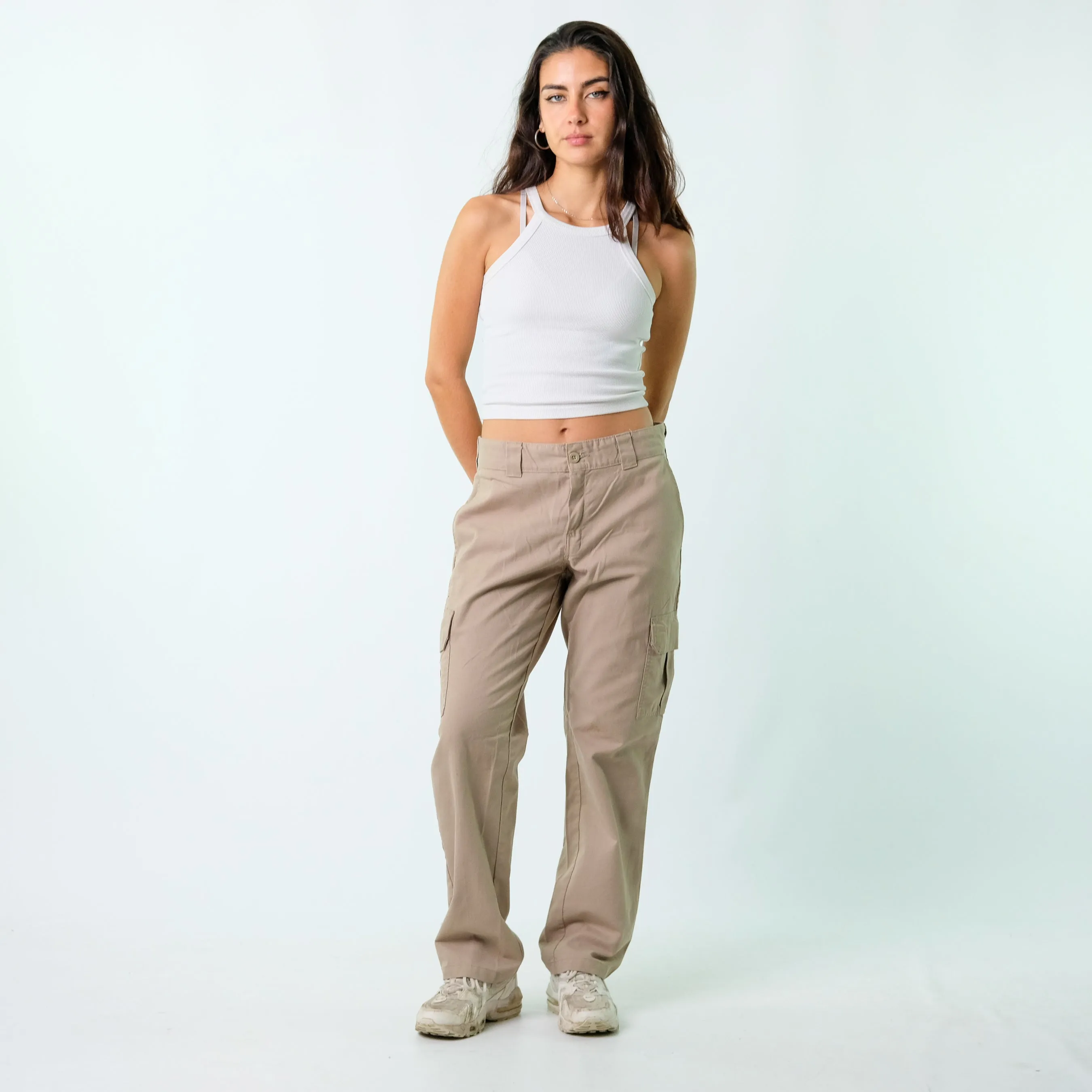 Beige y2ks Dickies Woven Cargo Pants Baggy Pants (32x32)