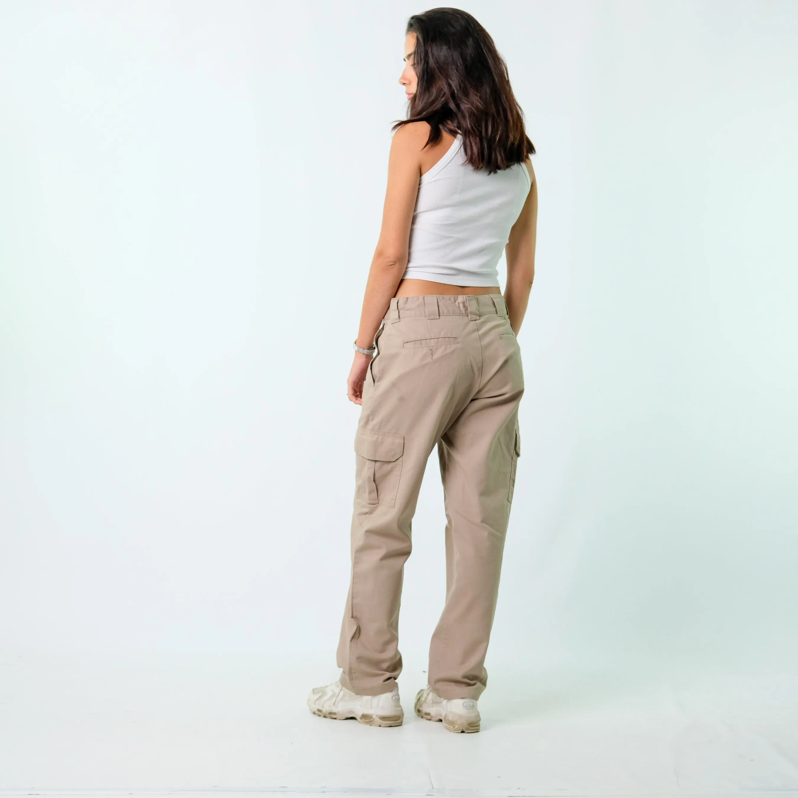 Beige y2ks Dickies Woven Cargo Pants Baggy Pants (32x32)