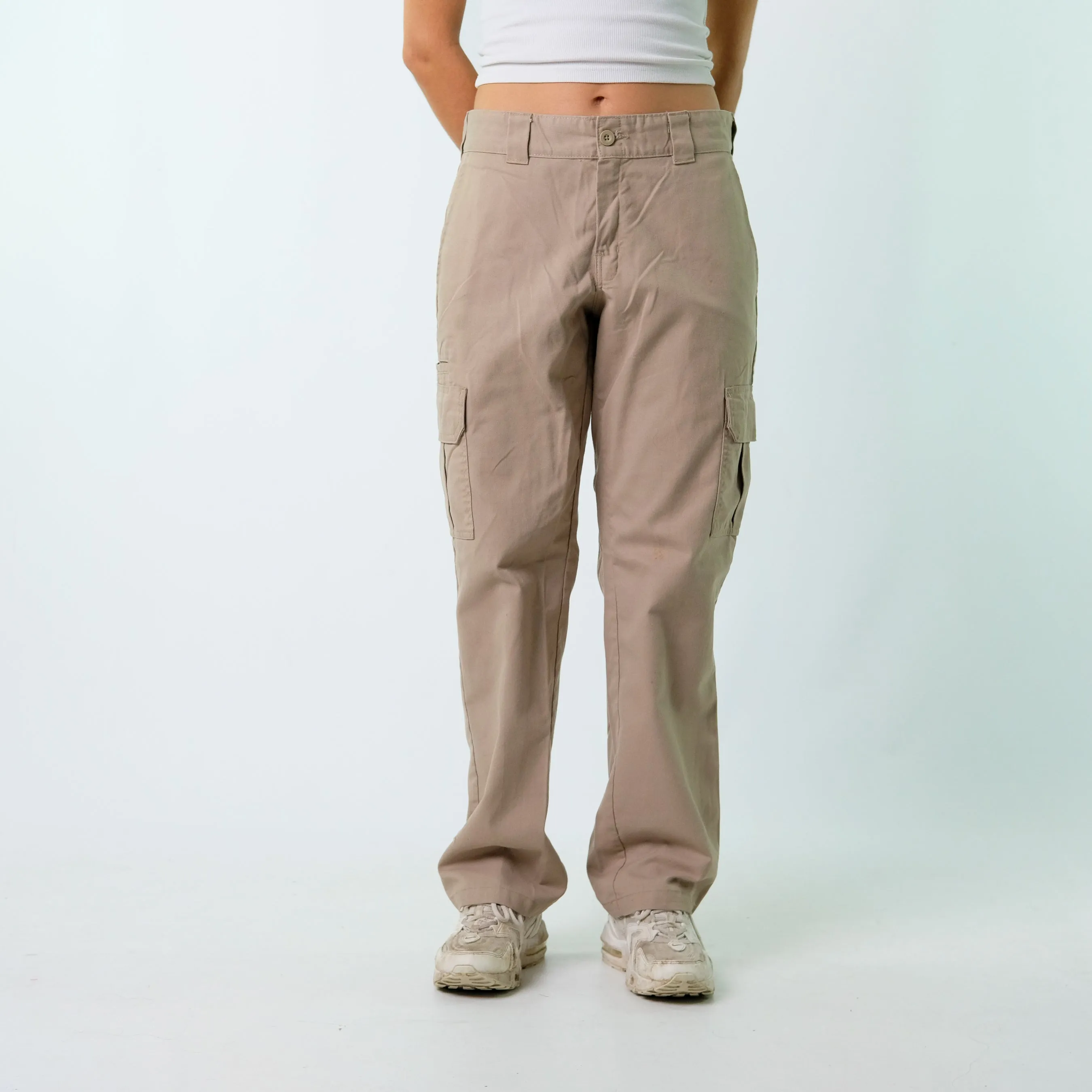 Beige y2ks Dickies Woven Cargo Pants Baggy Pants (32x32)