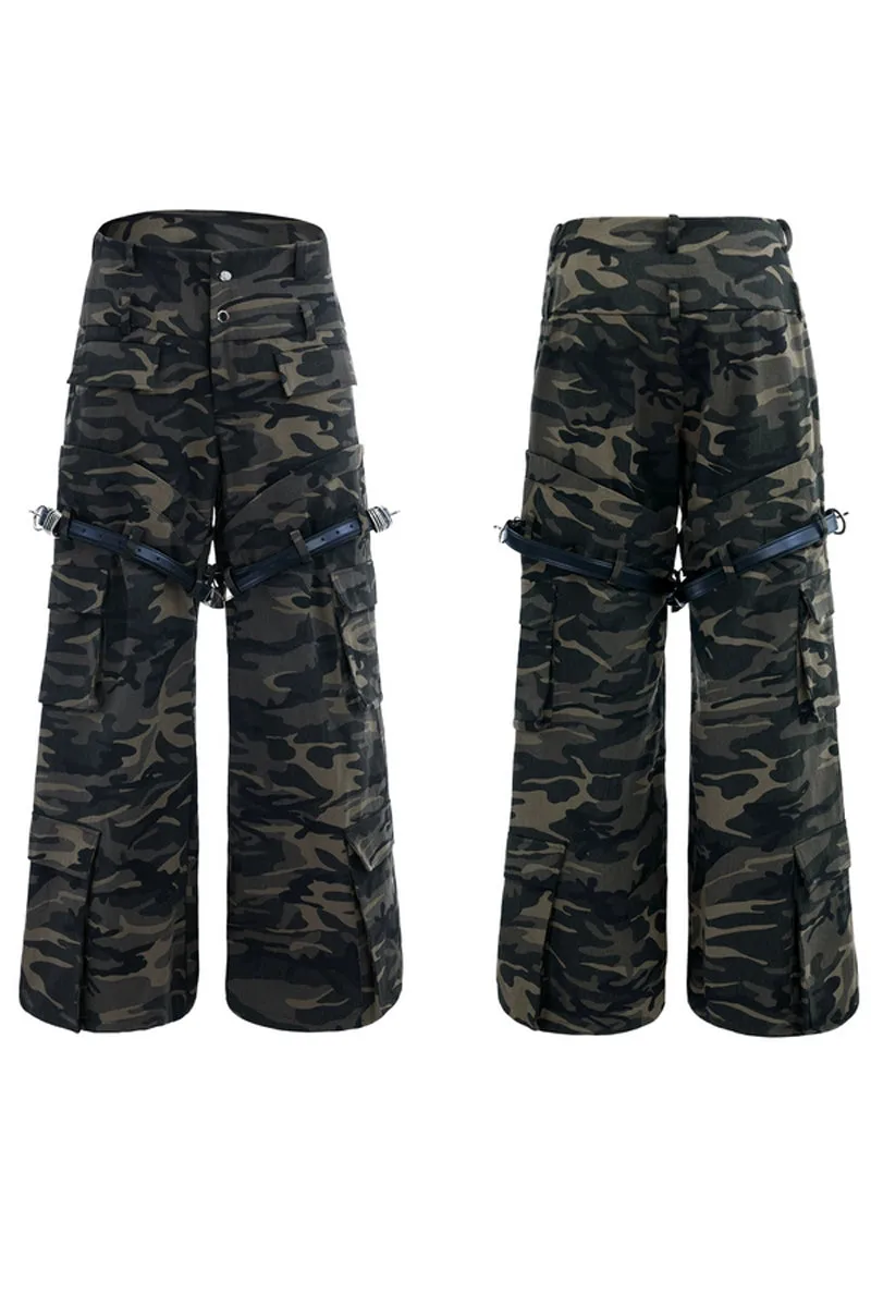 Belted Camo Vintage Cargo Pants