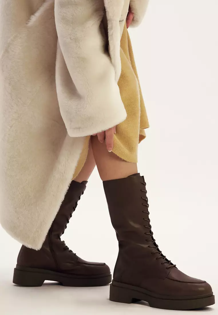 BERACAMY BERACAMY Tie Zip Boot - Olive