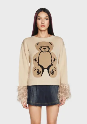 Big Ted Fluffy Trim Jumper-