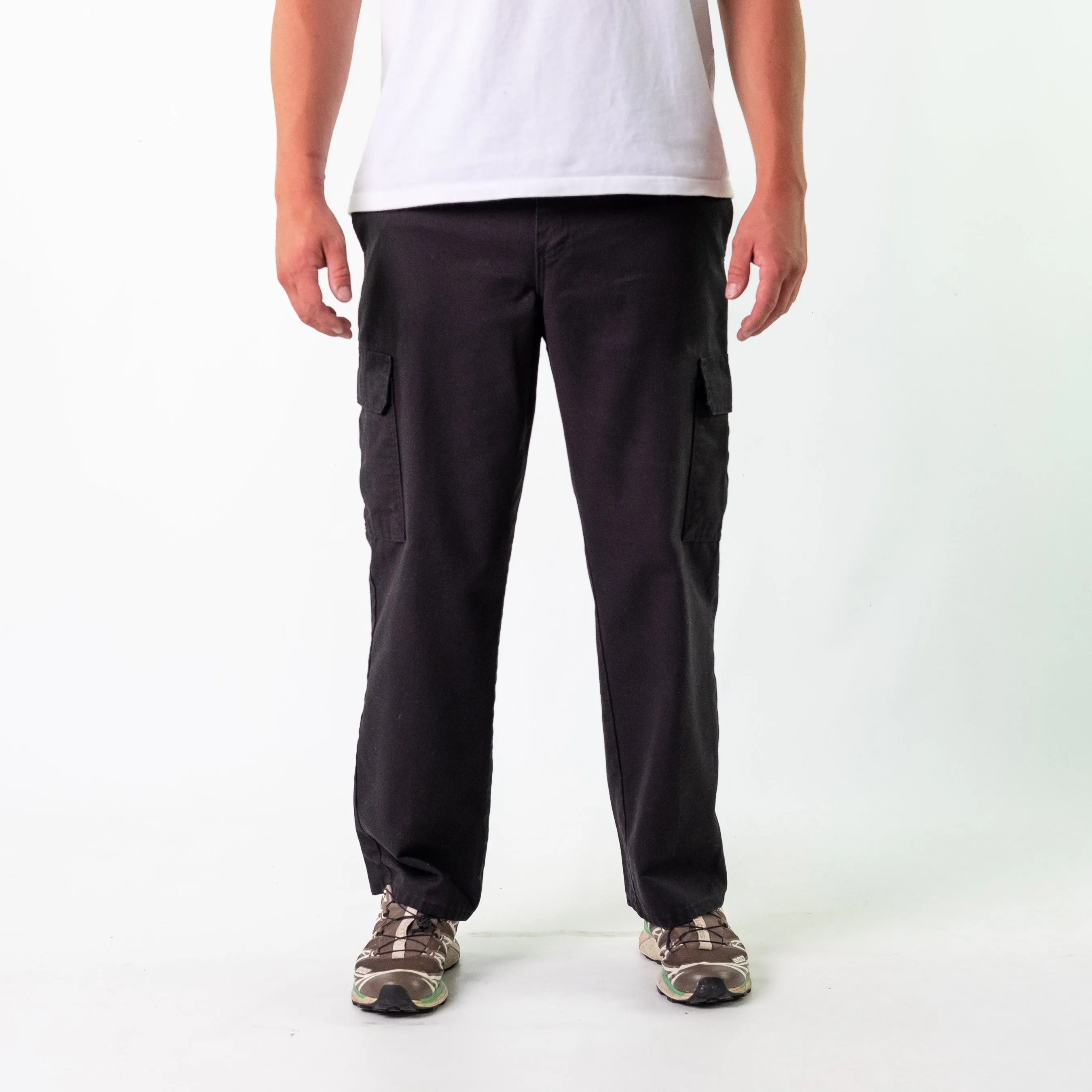 Black 90s Dickies Woven Cargo Pants Baggy Pants (34x30)