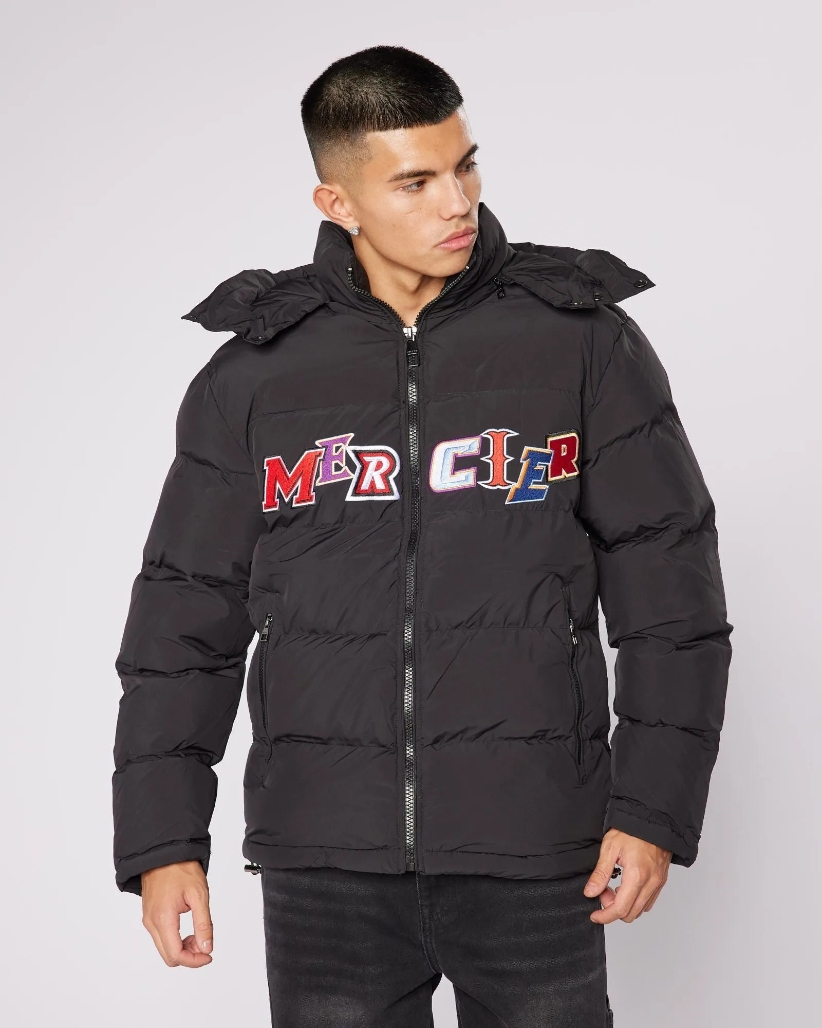 Black Anonymous Puffer Jacket