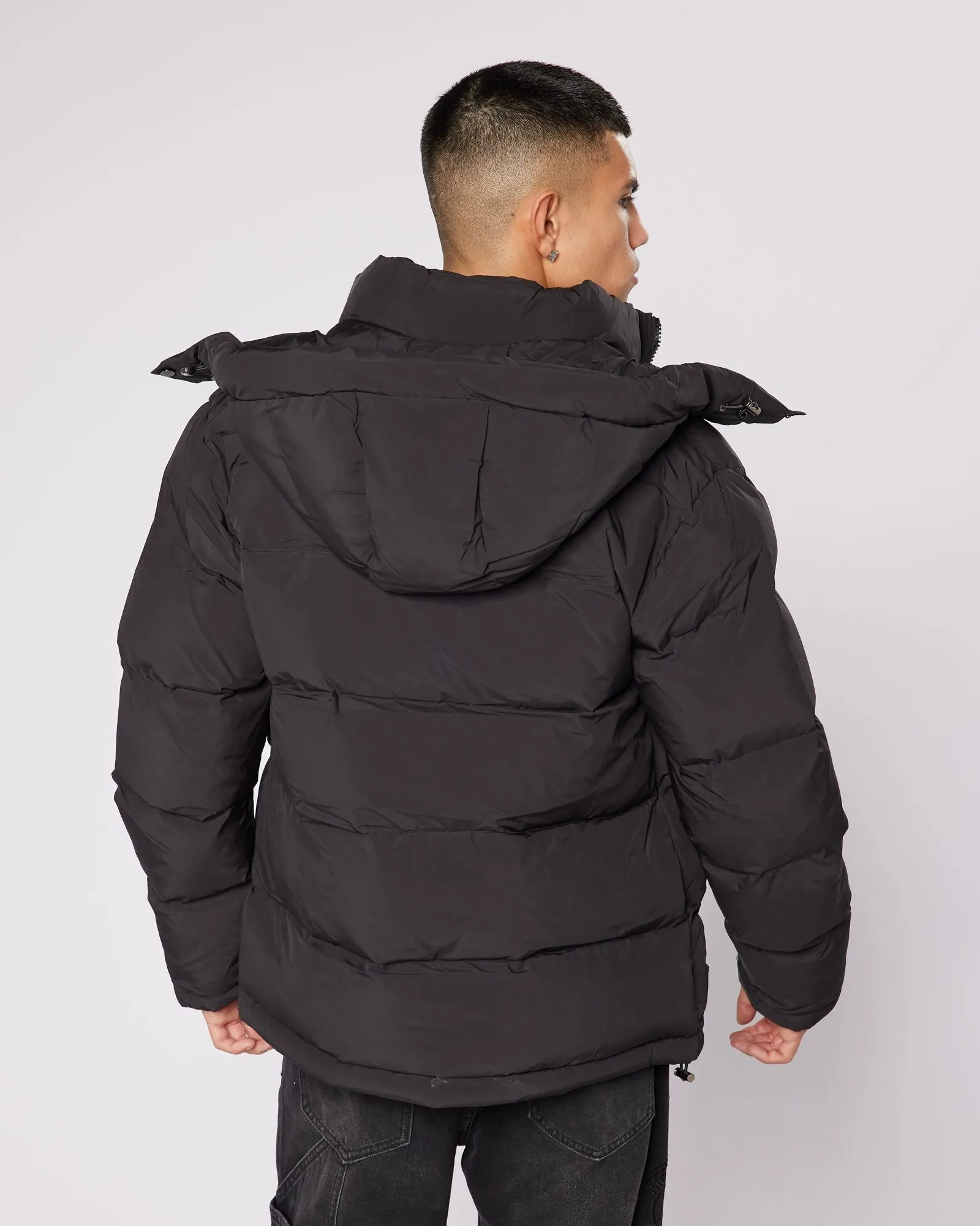 Black Anonymous Puffer Jacket