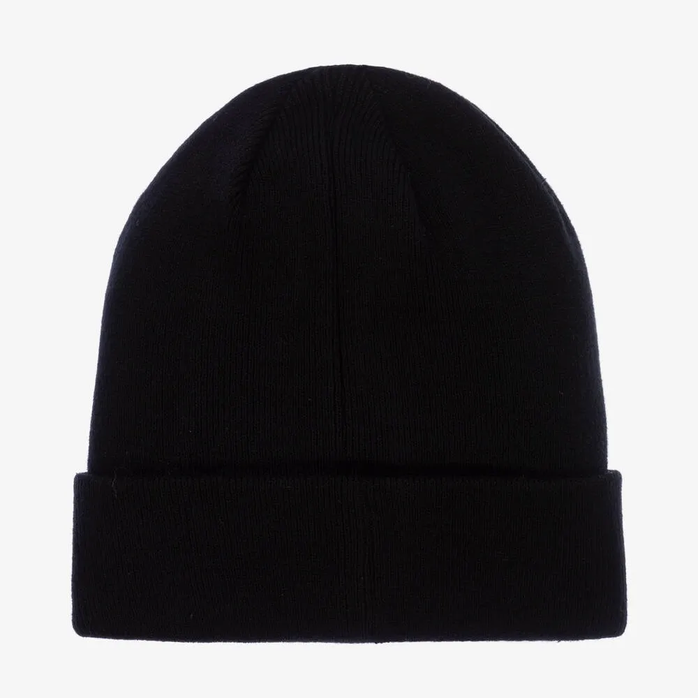 Black Cotton Knit Batman Beanie Hat