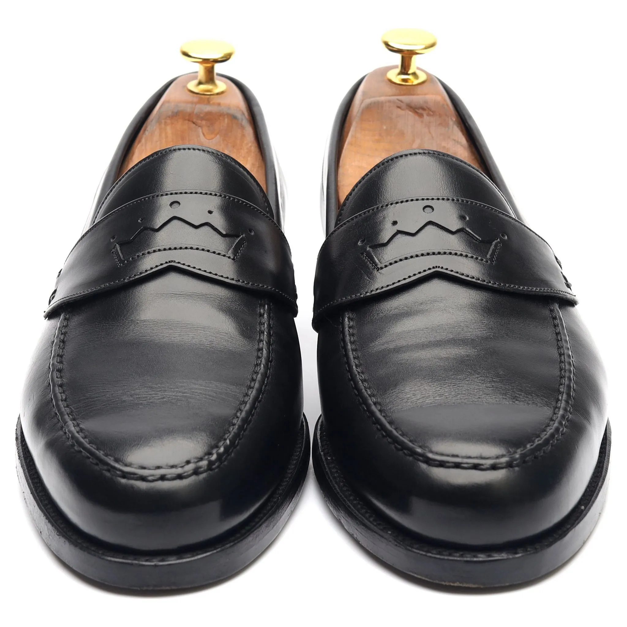 'Black Crown' Black Loafers UK 7 US 8