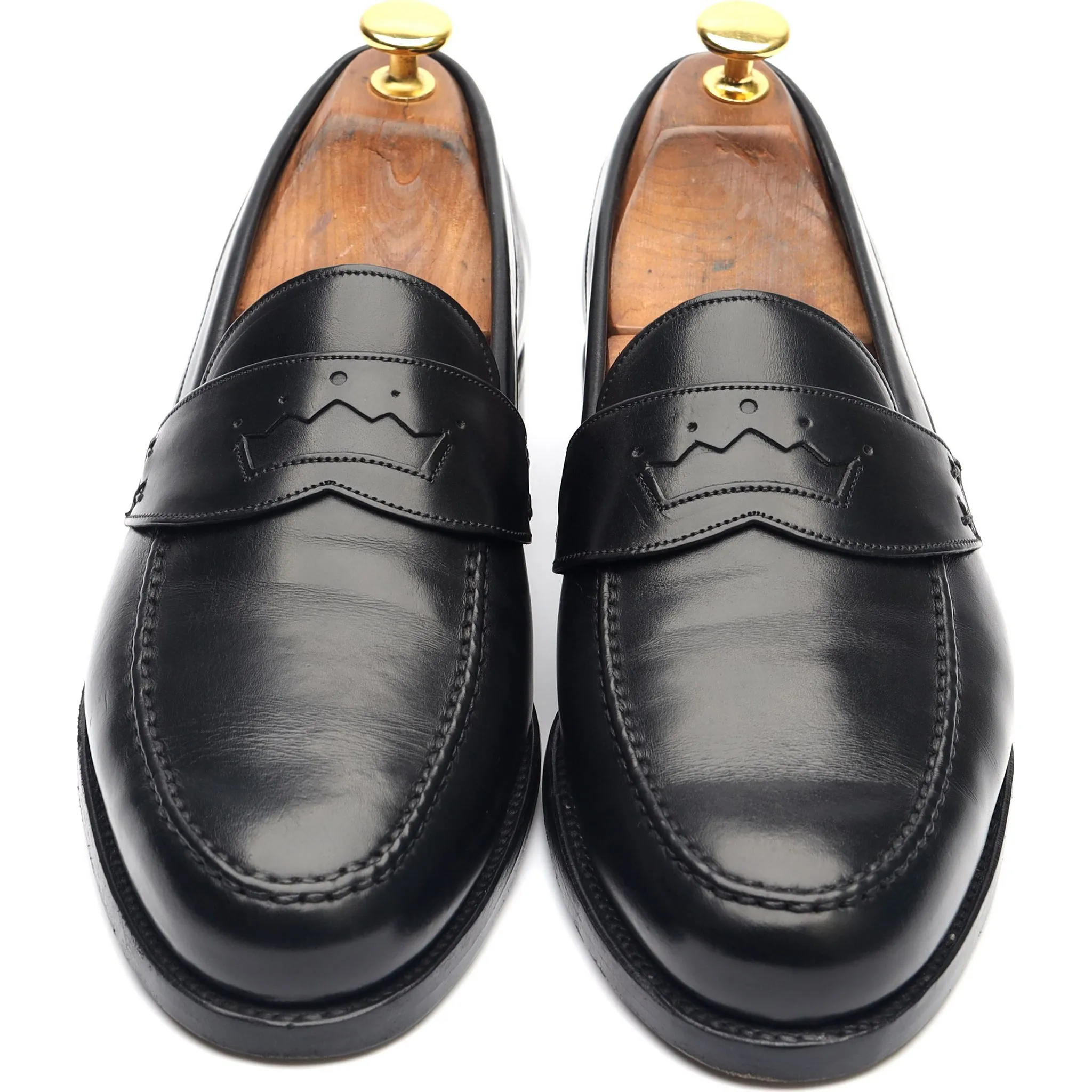 'Black Crown' Black Loafers UK 7 US 8