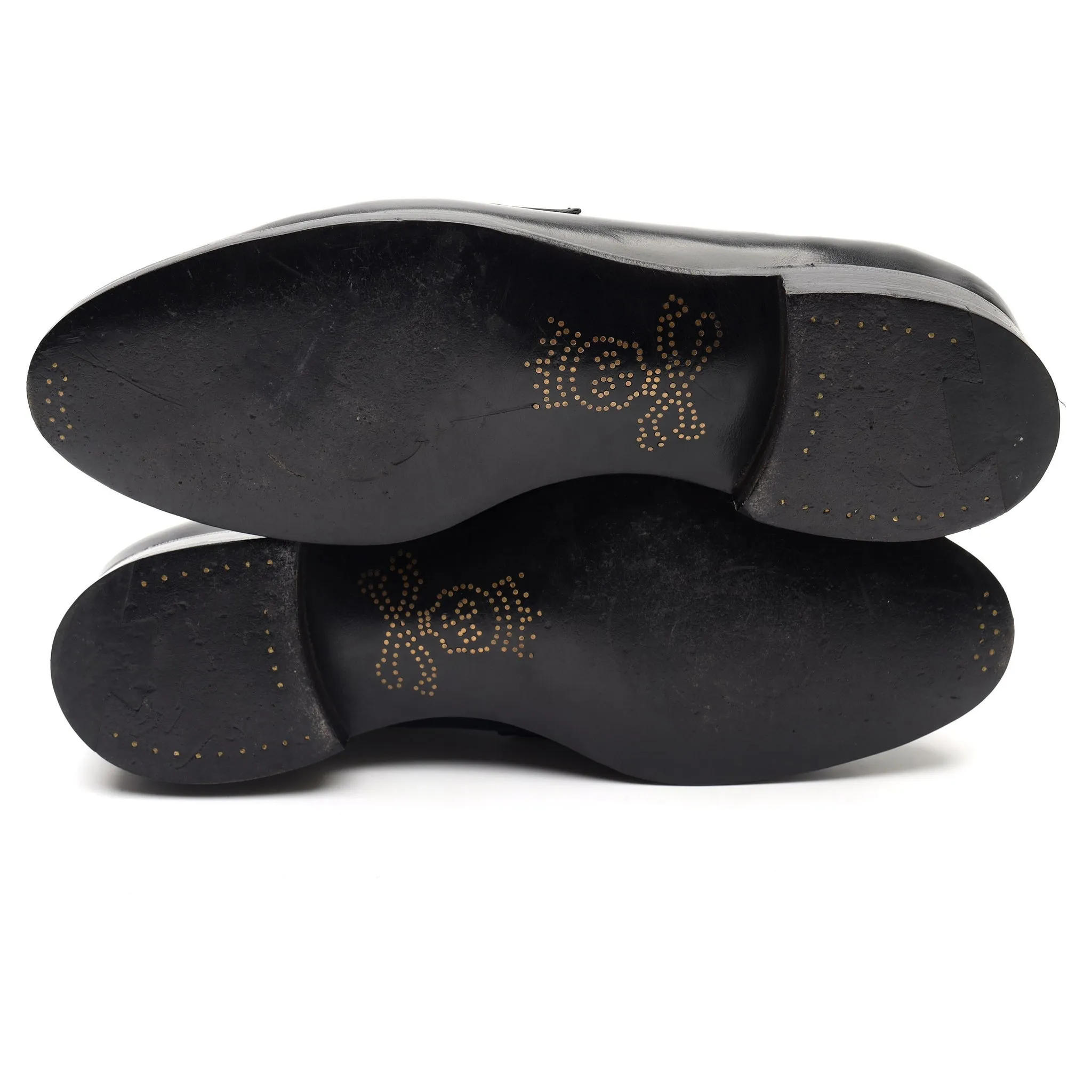 'Black Crown' Black Loafers UK 7 US 8