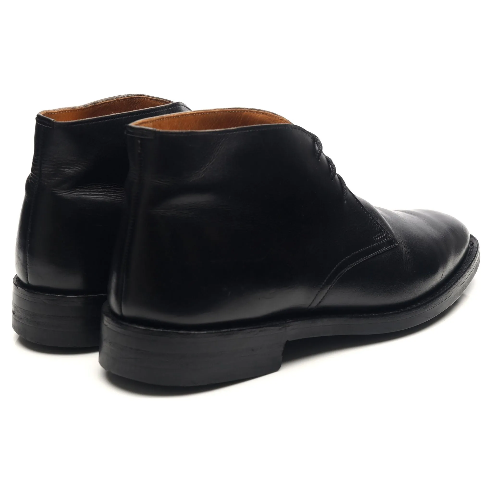 Black Leather Chukka Boots UK 8.5 F