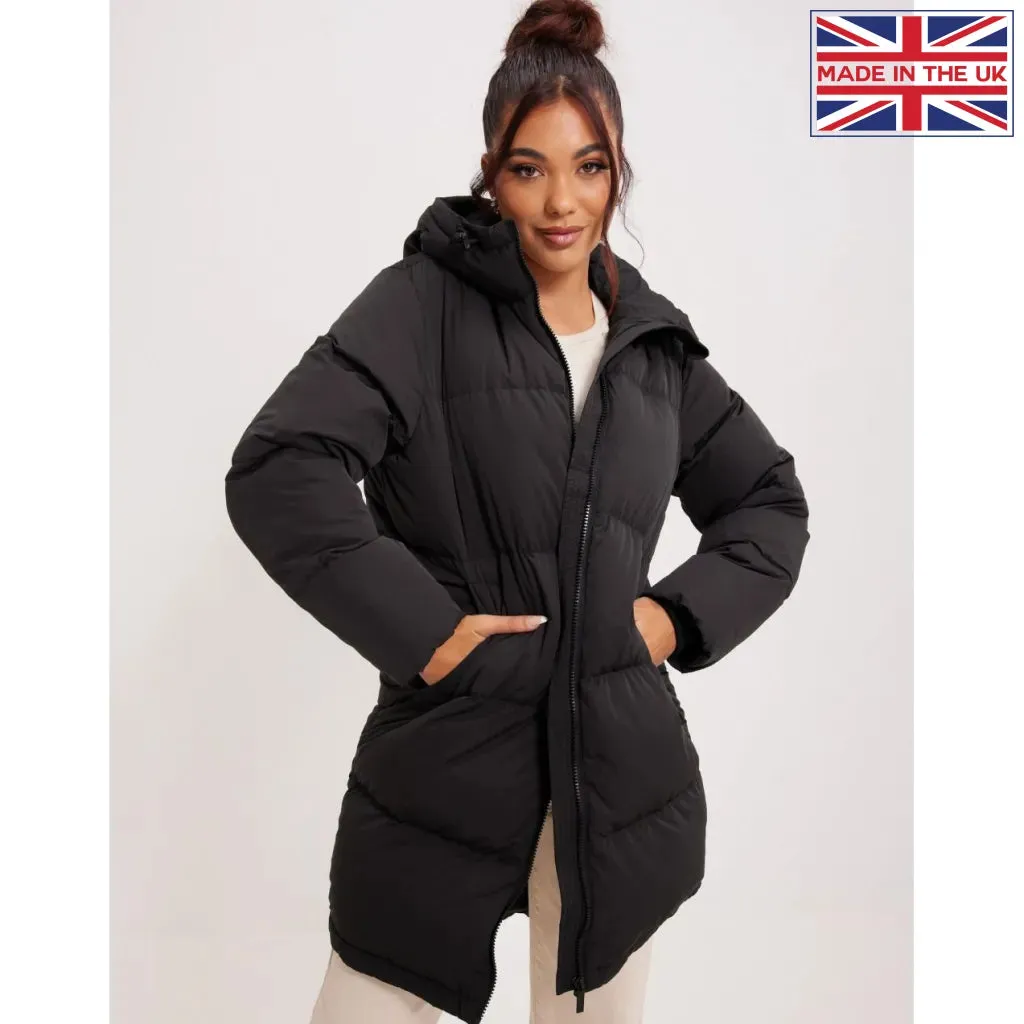 Black Padded Puffer Hood Jacket