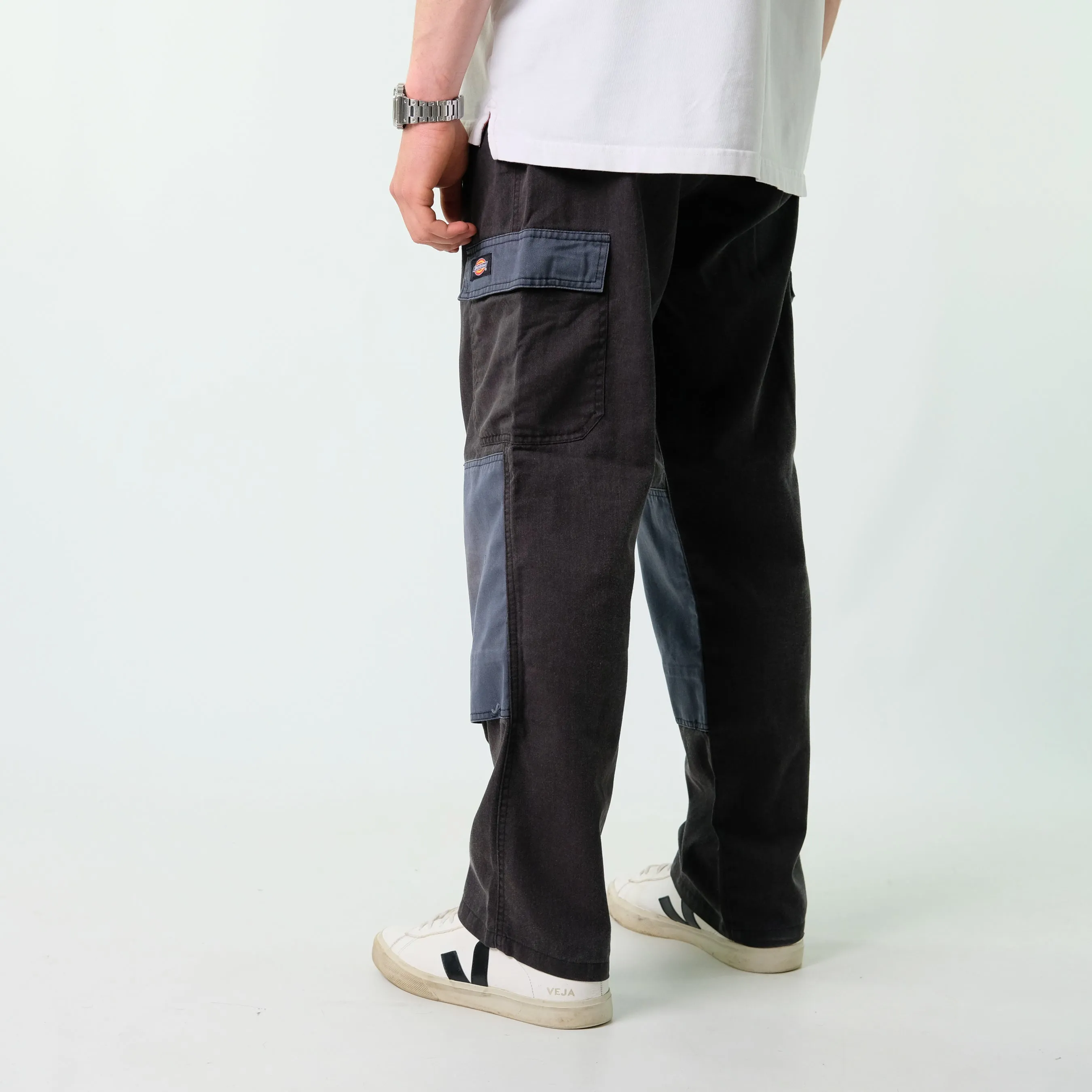 Black y2ks Dickies Woven Cargo Pants Baggy Pants (38x30)