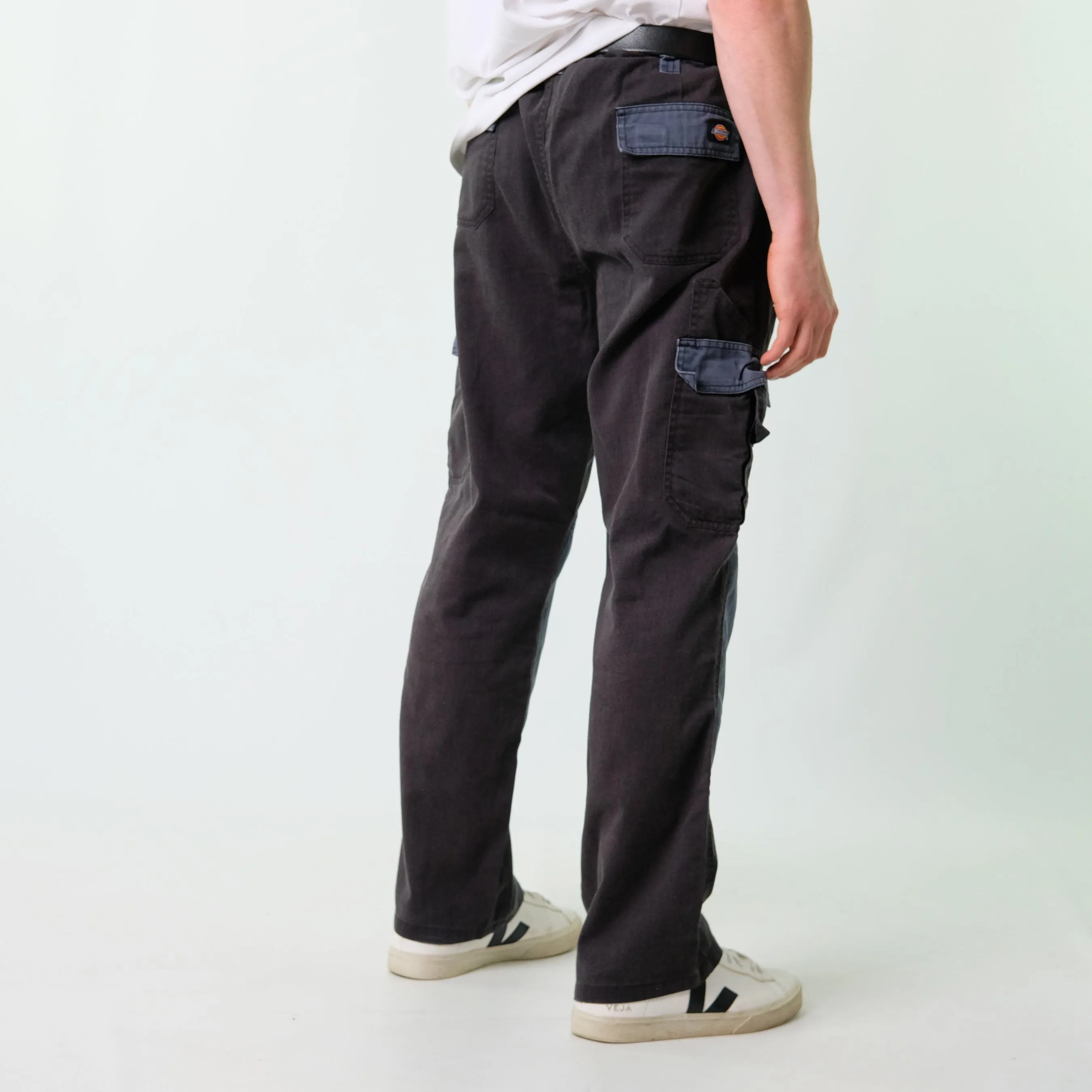 Black y2ks Dickies Woven Cargo Pants Baggy Pants (38x30)