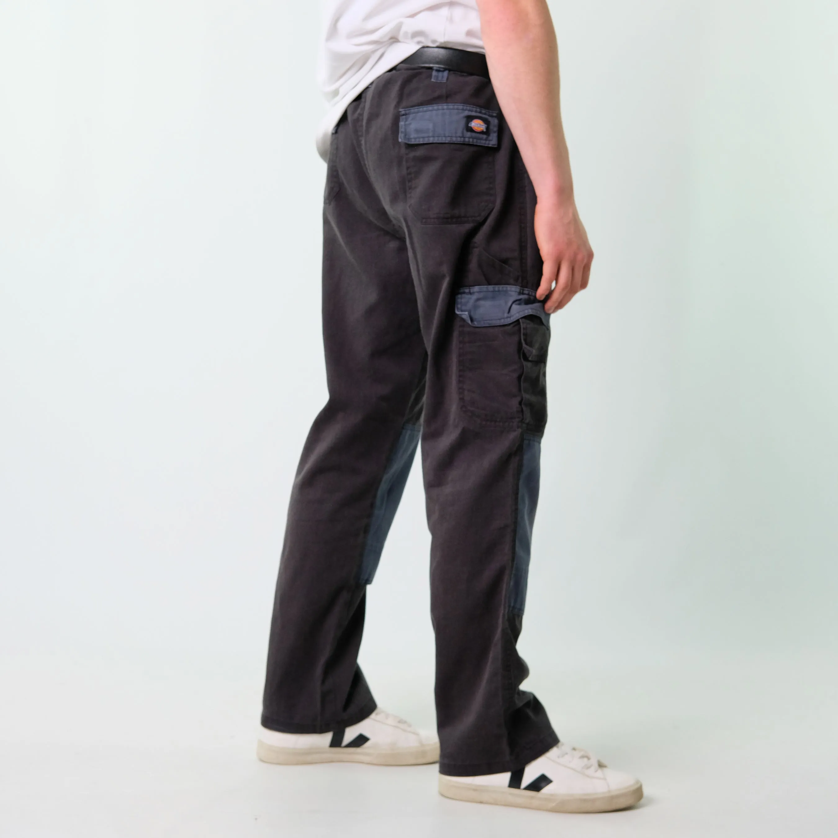 Black y2ks Dickies Woven Cargo Pants Baggy Pants (38x30)