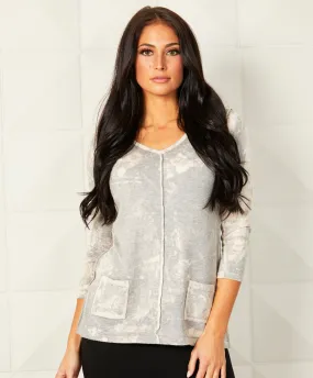 Bleach V-Neck Pocket Tunic