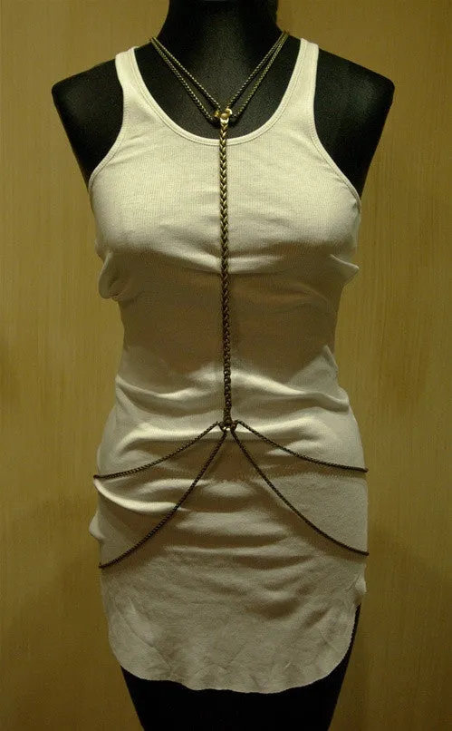 Bliss Lau Ornament Top Gold Chain Vest