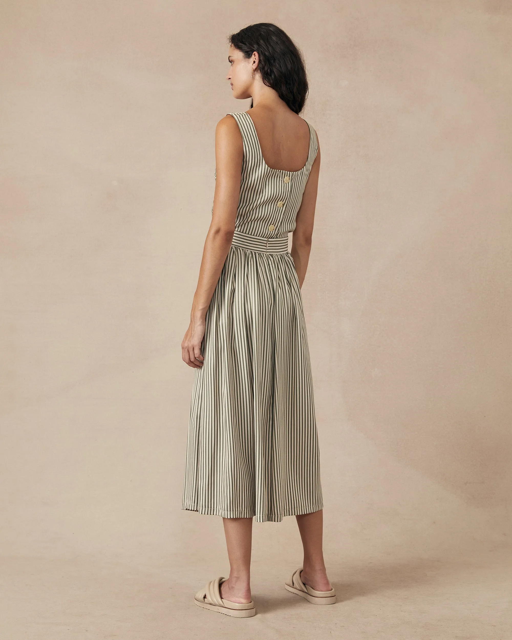 Blossom Skirt Green Stripe