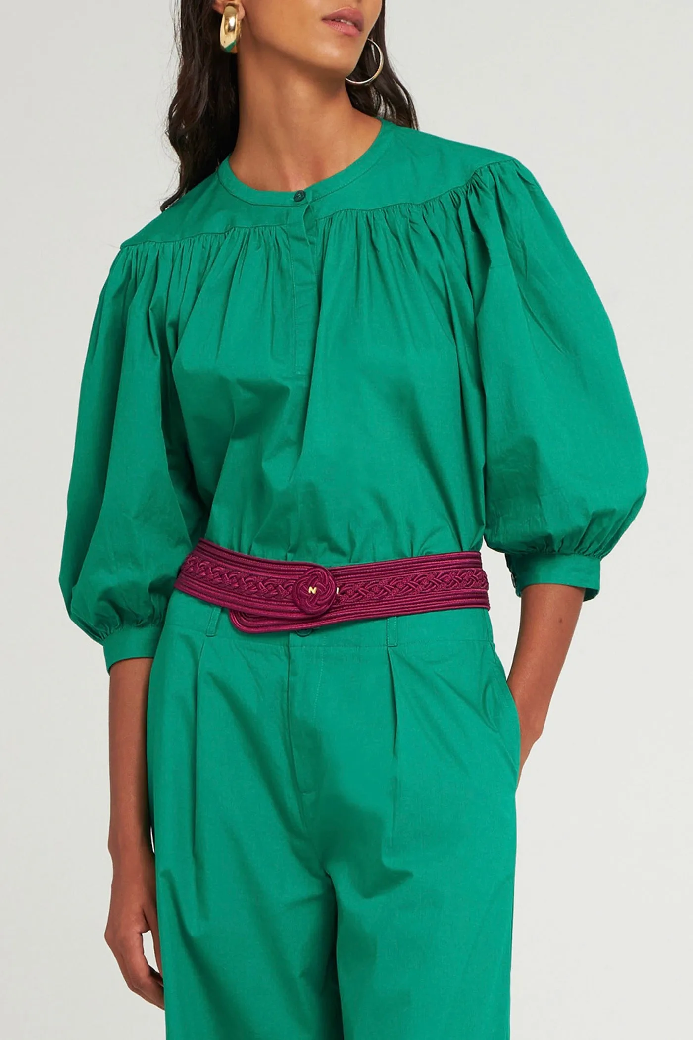 Blouse Karo - Green