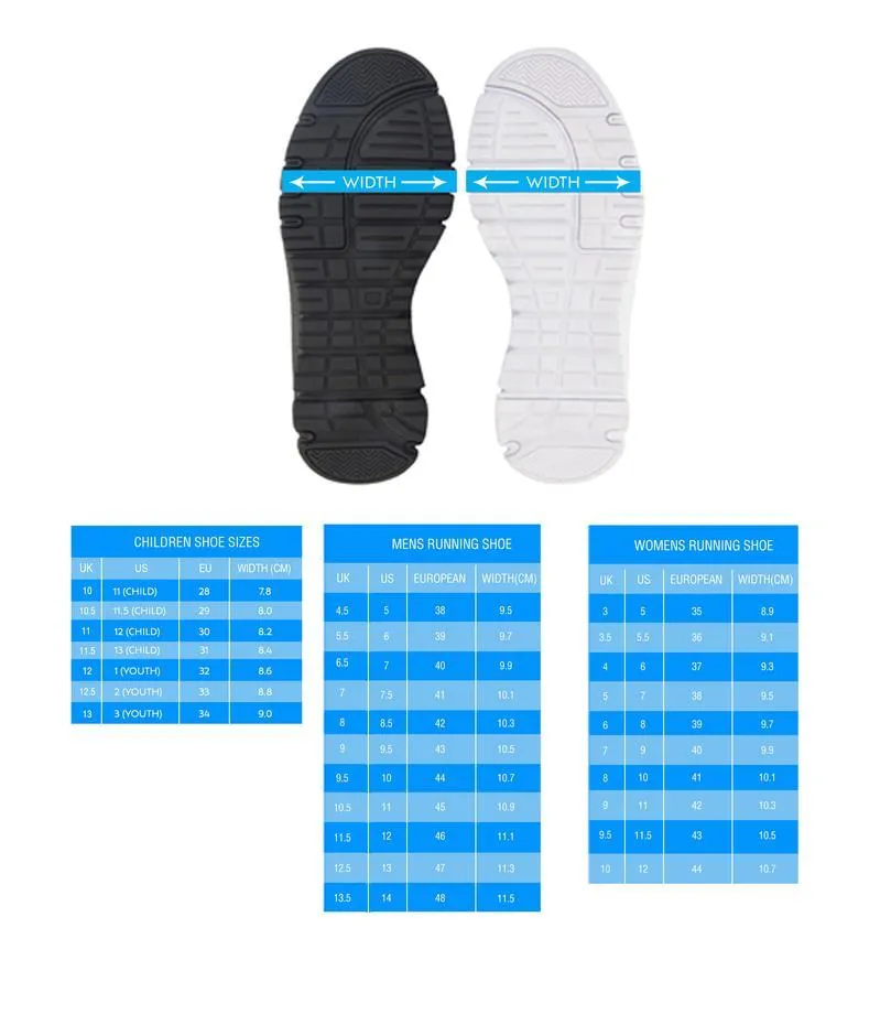 Blue Flames Black Border Womens Sneakers