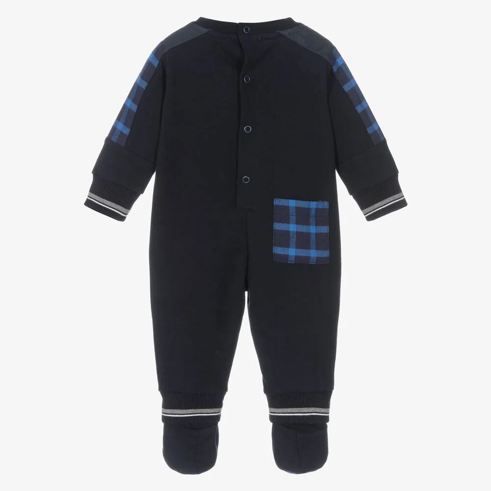Blue Hockey Dog Romper Set