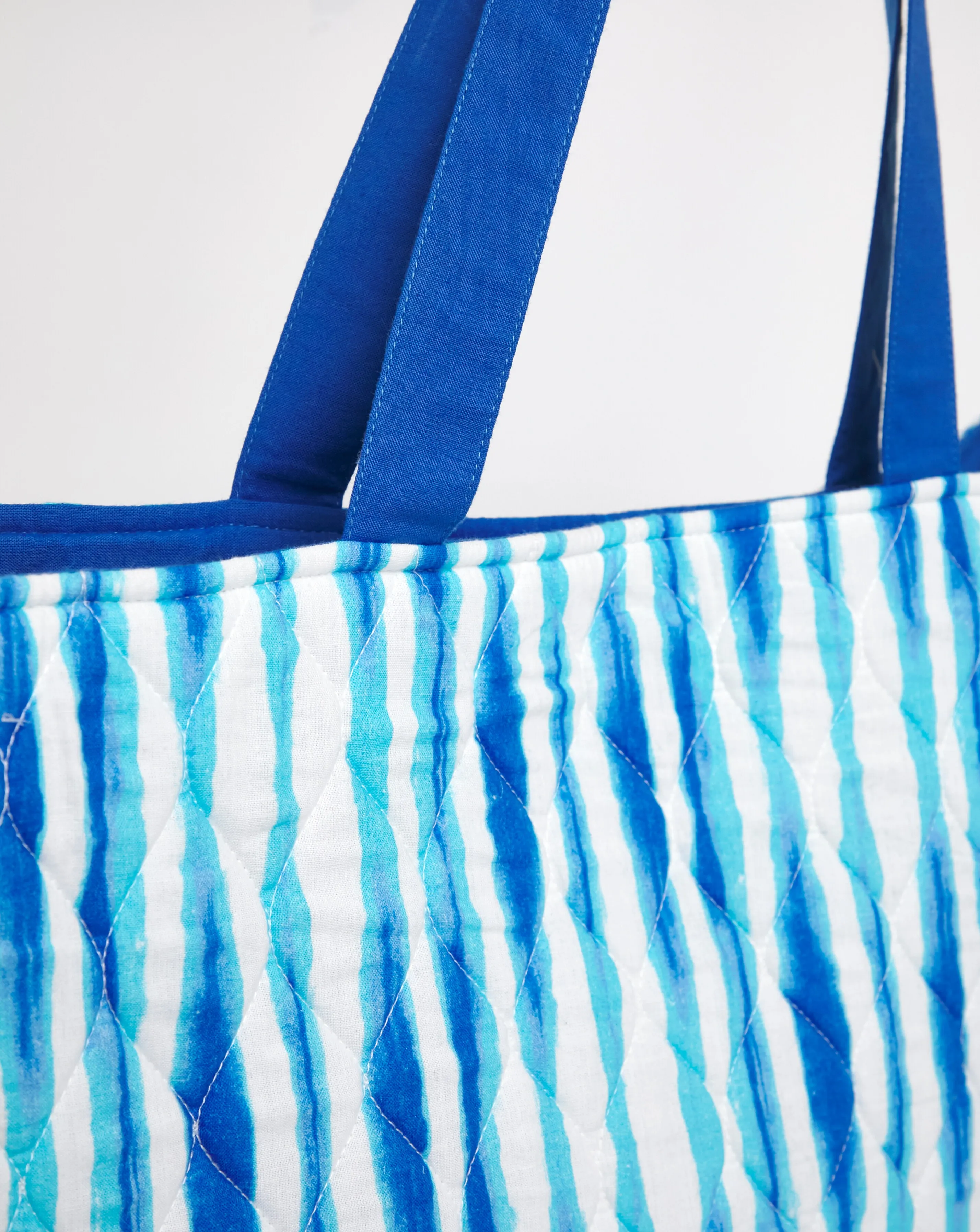 Blue Printed Quilt Oversized Tote Bag | Simply Be