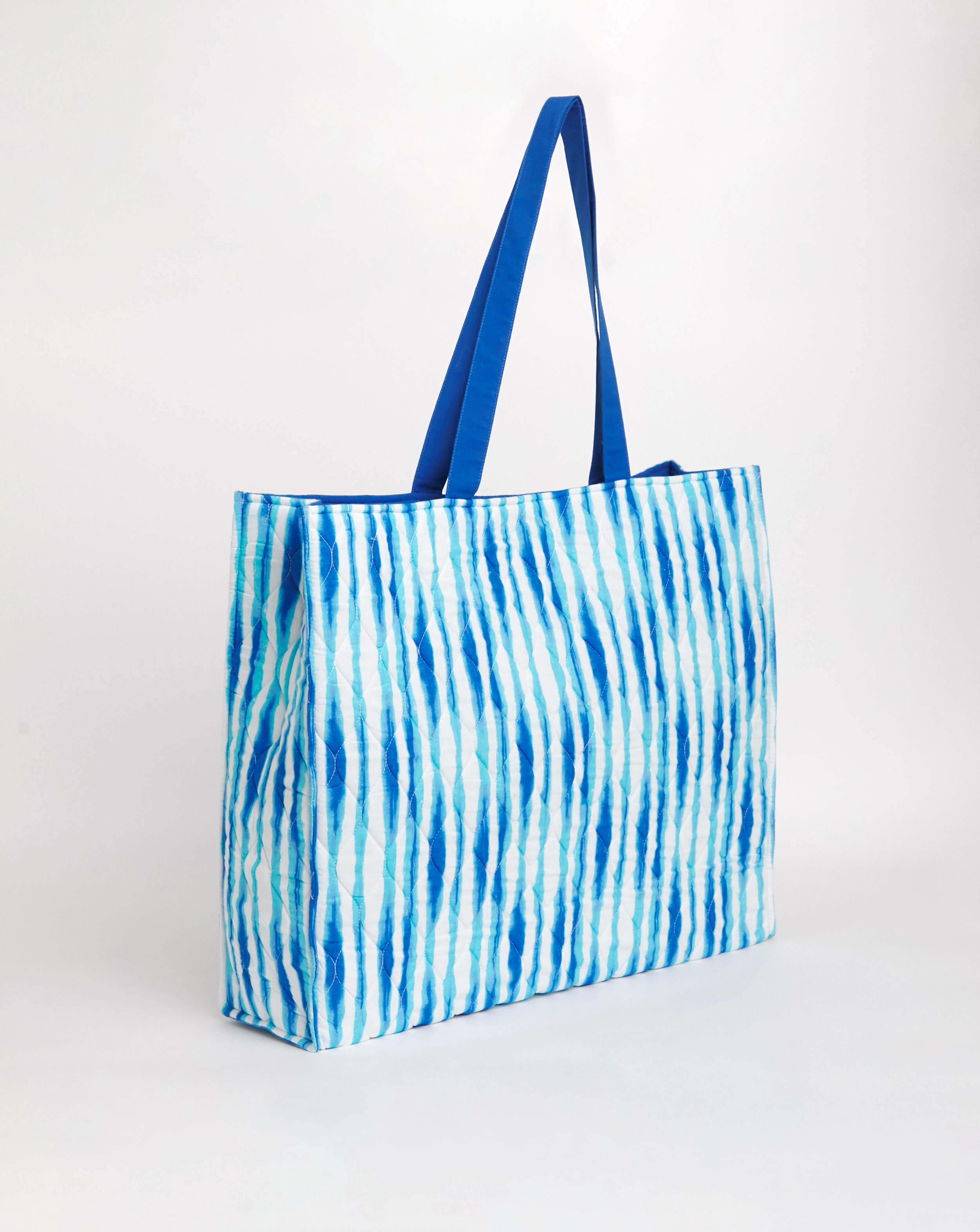 Blue Printed Quilt Oversized Tote Bag | Simply Be