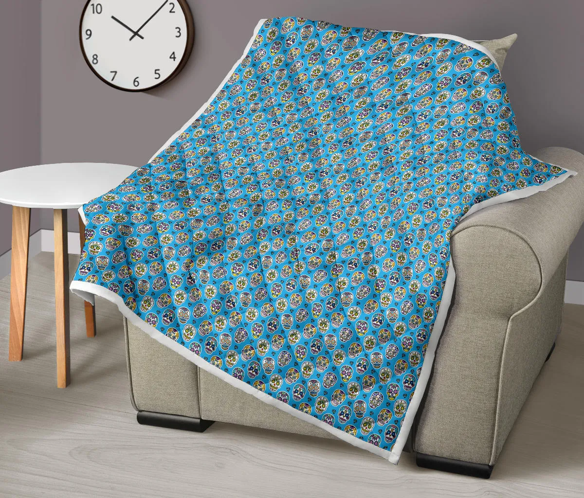 Blue Sugar Skull Delight Quilt